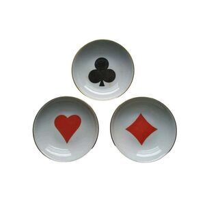 Playing Card Suit Poker White Porcelain Plates Israel
